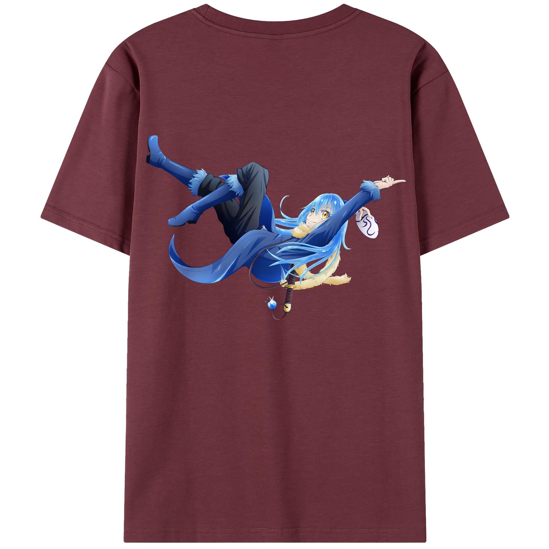 （画像用） 転スラ Regarding Reincarnated to Slime 綿100％半袖Tシャツ（背面プリント）